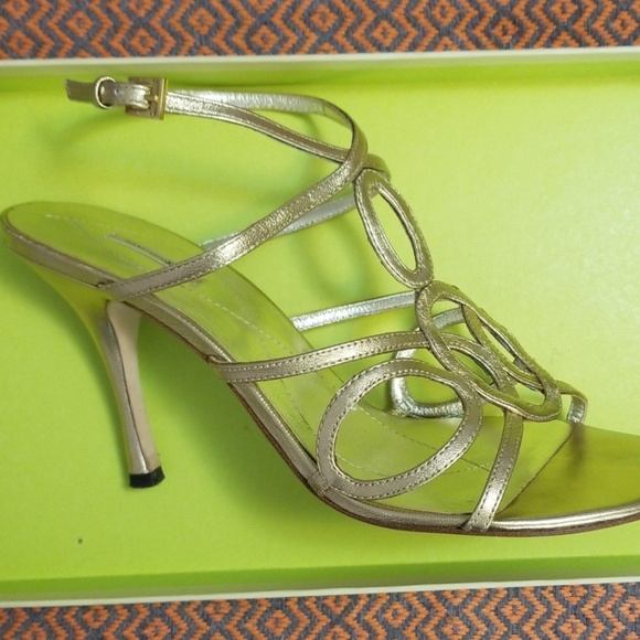 🌜Maxstudio Salvador Rose Art Deco Strappy Heels - Picture 6 of 8